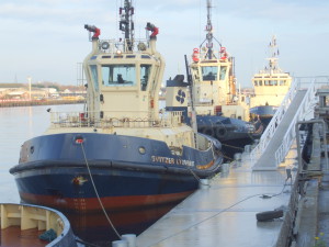 Tug berth pontoon, River Tyne.
